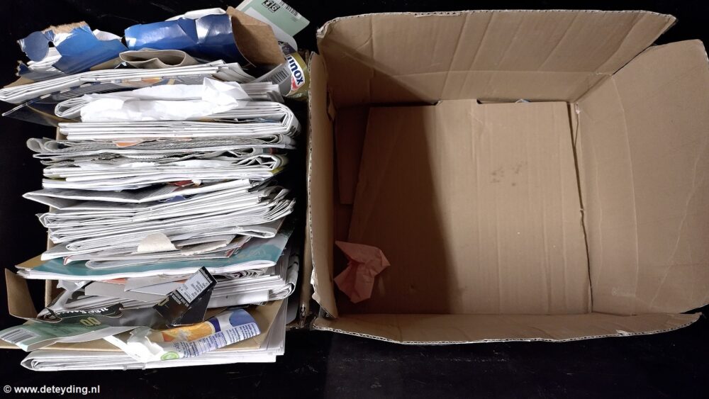 Pilot ophalen oud papier en karton De Teyding